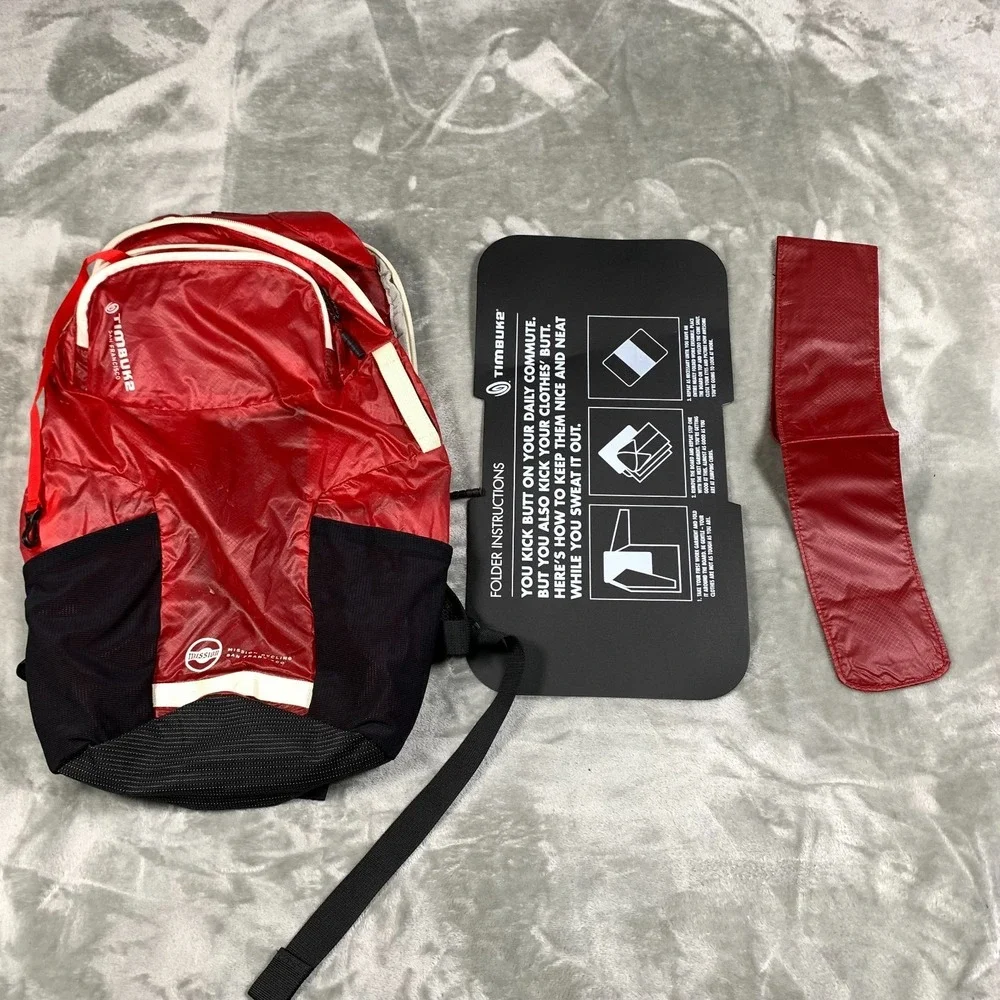 Timbuk2 Backpack Red Especial Raider Mission Cycling Lightweight Travel Commuter